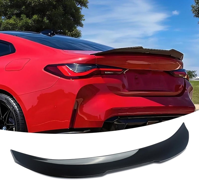 NeespoC Rear Trunk Spoiler Wing ABS Fit for BMW 4 Series G22 Coupe 2-Door 2021-2025 430i/ M440i PSM Style Decklid Lip Exterior Accessories(Glossy Black) - Image 1
